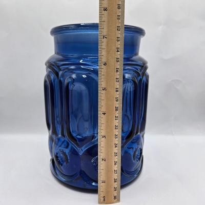 LOT 43: Look at Those Colors! Vintage Amberina Glass Scalloped Edge Pedestal Candy Dish/Bowl, Green Glass Raised Bubble Vase Bottle/Vase,...