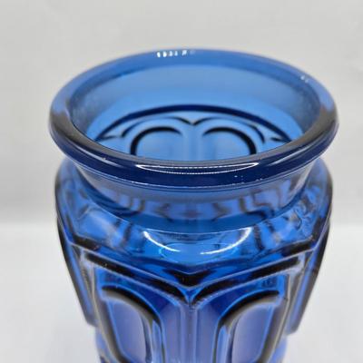 LOT 43: Look at Those Colors! Vintage Amberina Glass Scalloped Edge Pedestal Candy Dish/Bowl, Green Glass Raised Bubble Vase Bottle/Vase,...