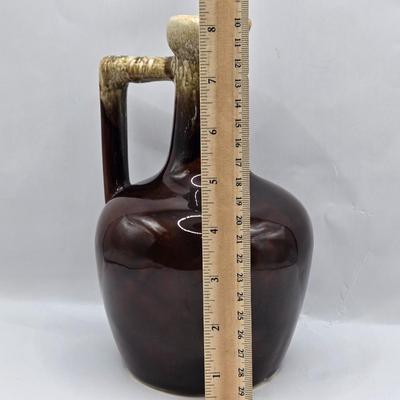 LOT 49: Various Pfaltzgraff, McCoy, and Other Brown Dripped Glaze Pottery Pieces