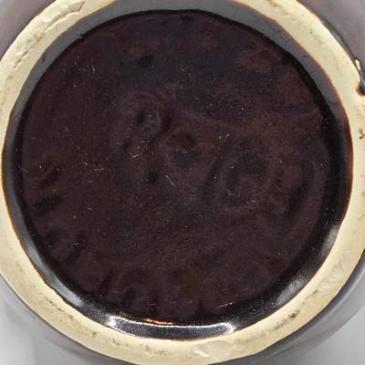 LOT 49: Various Pfaltzgraff, McCoy, and Other Brown Dripped Glaze Pottery Pieces