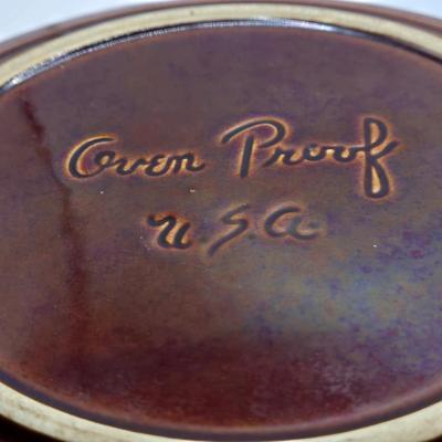 LOT 49: Various Pfaltzgraff, McCoy, and Other Brown Dripped Glaze Pottery Pieces