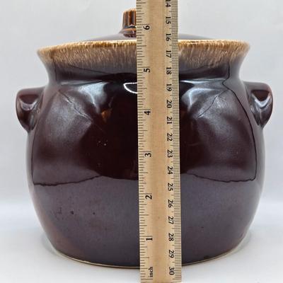 LOT 49: Various Pfaltzgraff, McCoy, and Other Brown Dripped Glaze Pottery Pieces