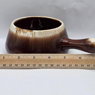 LOT 49: Various Pfaltzgraff, McCoy, and Other Brown Dripped Glaze Pottery Pieces