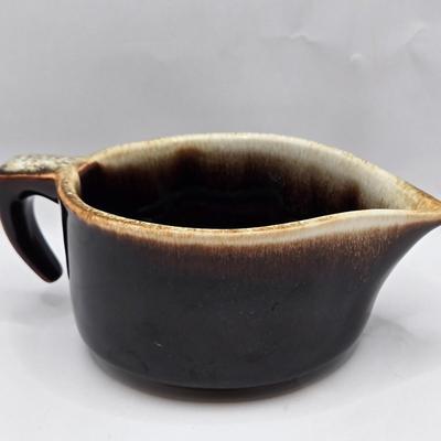LOT 49: Various Pfaltzgraff, McCoy, and Other Brown Dripped Glaze Pottery Pieces