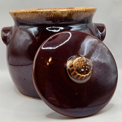 LOT 49: Various Pfaltzgraff, McCoy, and Other Brown Dripped Glaze Pottery Pieces