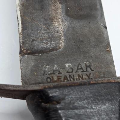 LOT 53: Vintage U.S. Navy Leather Handled Knife