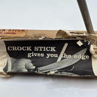 LOT 54: Crock Stick Knife Sharpener and Bramec Knife