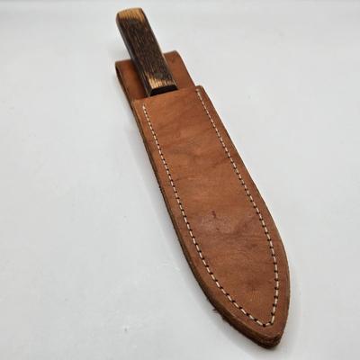 LOT 54: Crock Stick Knife Sharpener and Bramec Knife