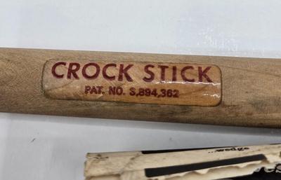 LOT 54: Crock Stick Knife Sharpener and Bramec Knife