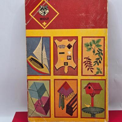 LOT 111: Cub Scout Book, First Aid Book, Boy Scout Patches, GI Joe Pocket Knife, Collapsible Cup, and More