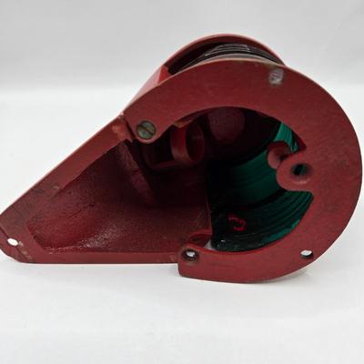 LOT 118: Vintage Boat Light, Ships Bell, Dock Cleat, and More