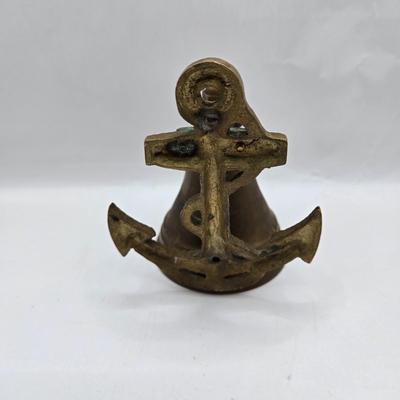 LOT 118: Vintage Boat Light, Ships Bell, Dock Cleat, and More