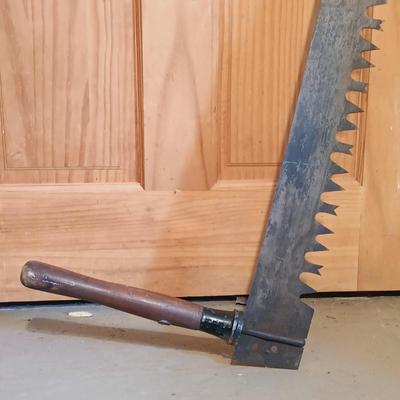 LOT 141: Vintage 66" Crosscut Two-Man Logging Saw