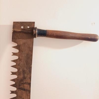 LOT 141: Vintage 66" Crosscut Two-Man Logging Saw