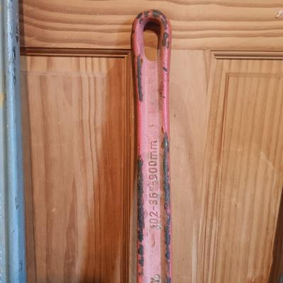 LOT 142: Ridgid 48" Wrench, Reed 36" Wrench, Gearench Valve Wheel Wrench & Ridgid 24" Wrench