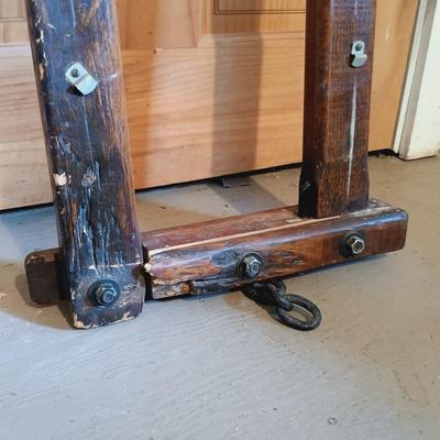 LOT 147: Rustic Wooden Cattle Stanchion