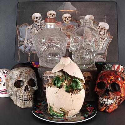 LOT 150: Skull and Fantasy Related Decor