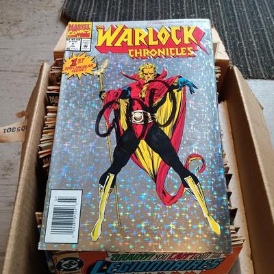 LOT 152: Marvel ReCharge Starter Decks, Wheaties 75 Years of Champions Cards & Large Lot of Comic Books