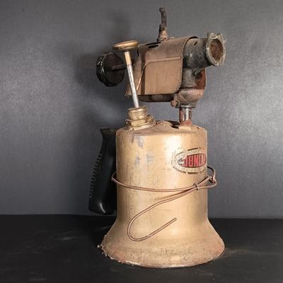 LOT 156: Brookins 1/2 Gallon Oil Can, (2) Brass and Steel Handheld Torches, Paint Spray Gun & Mini Oil Can