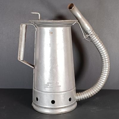 LOT 156: Brookins 1/2 Gallon Oil Can, (2) Brass and Steel Handheld Torches, Paint Spray Gun & Mini Oil Can