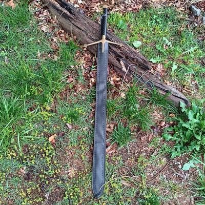 LOT 161: 53" Scottish Claymore Long Sword Reproduction