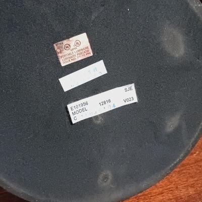 LOT 164: Signed Press Wright Watercolor with Bankers Lamp & Antique Table