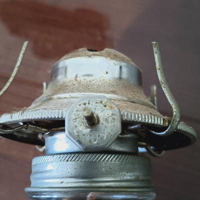 LOT 165: Vintage Dietz Glass and Metal Lantern, Giant Oil Lamp & Kaadan Oil Lamp
