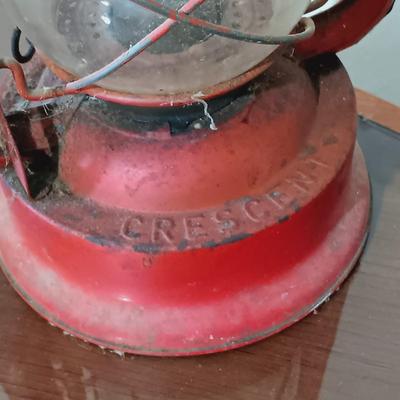 LOT 165: Vintage Dietz Glass and Metal Lantern, Giant Oil Lamp & Kaadan Oil Lamp