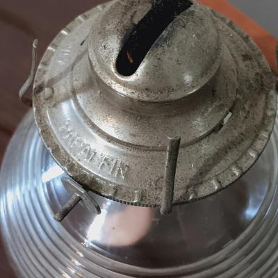LOT 165: Vintage Dietz Glass and Metal Lantern, Giant Oil Lamp & Kaadan Oil Lamp