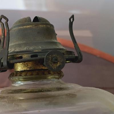 LOT 165: Vintage Dietz Glass and Metal Lantern, Giant Oil Lamp & Kaadan Oil Lamp