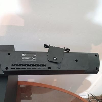 LOT 166: LG Sound Bar SH2, LG Speaker SPH2B-P & Oval TV Stand