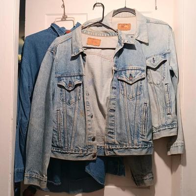 LOT 167: Vintage Levi Strauss & Co. Jean Jackets with Tommy Jeans Denim Button-Up