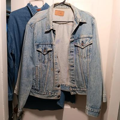 LOT 167: Vintage Levi Strauss & Co. Jean Jackets with Tommy Jeans Denim Button-Up