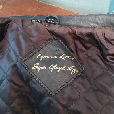 LOT 172: Wells of Nottingham Tailored Leather Jacket with Magic Brand Velvet Top