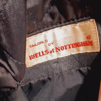 LOT 172: Wells of Nottingham Tailored Leather Jacket with Magic Brand Velvet Top