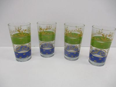 Vintage Drinking Glasses Embossed with Maker's Mark