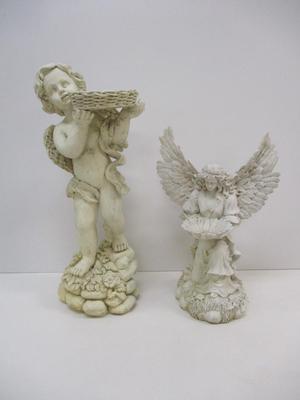 Resin Outdoor Birdbaths Angel & Cherub