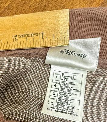 Walt Disney World Vintage Polo Men's Size L large tan & taupe Mickey Mouse