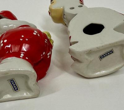 Vintage Ceramic Kissing Dutch Boy & Girl JAPAN Flat Backs to Sit Flat Against Wall
