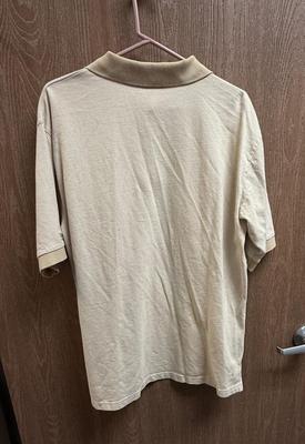 Disneyland Resort Mickey Mouse Polo Short Sleeve Cream with TAN SIZE L