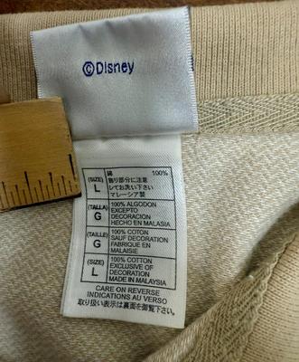 Disneyland Resort Mickey Mouse Polo Short Sleeve Cream with TAN SIZE L
