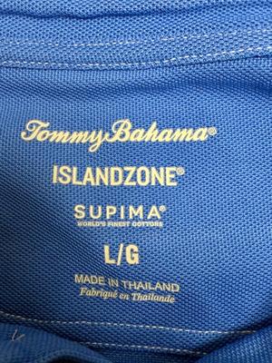Tommy Bahama Like new Blue Polo Shirt mens L large Disney's Grand Californian Hotel & Spa
