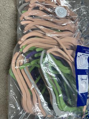 Large bag of flocked hangers