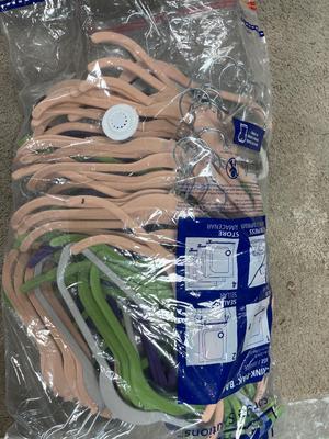 Large bag of flocked hangers
