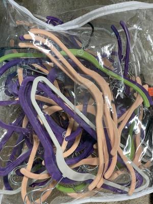 Large bag of flocked hangers