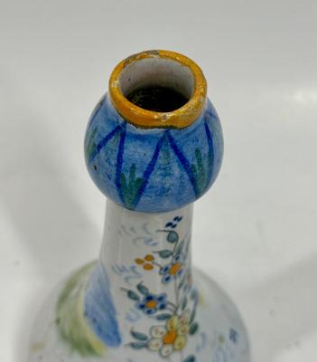 Vintage French HB Quimper Bud Vase in Excellent Condition 7" Tall
