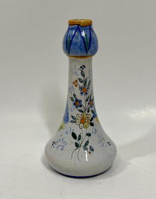 Vintage French HB Quimper Bud Vase in Excellent Condition 7" Tall