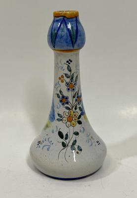 Vintage French HB Quimper Bud Vase in Excellent Condition 7" Tall