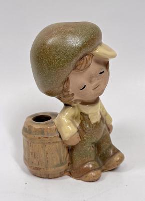 Vintage UCTCI Japan Stoneware Child Candle Holder - Clay Pottery