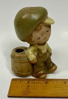 Vintage UCTCI Japan Stoneware Child Candle Holder - Clay Pottery
